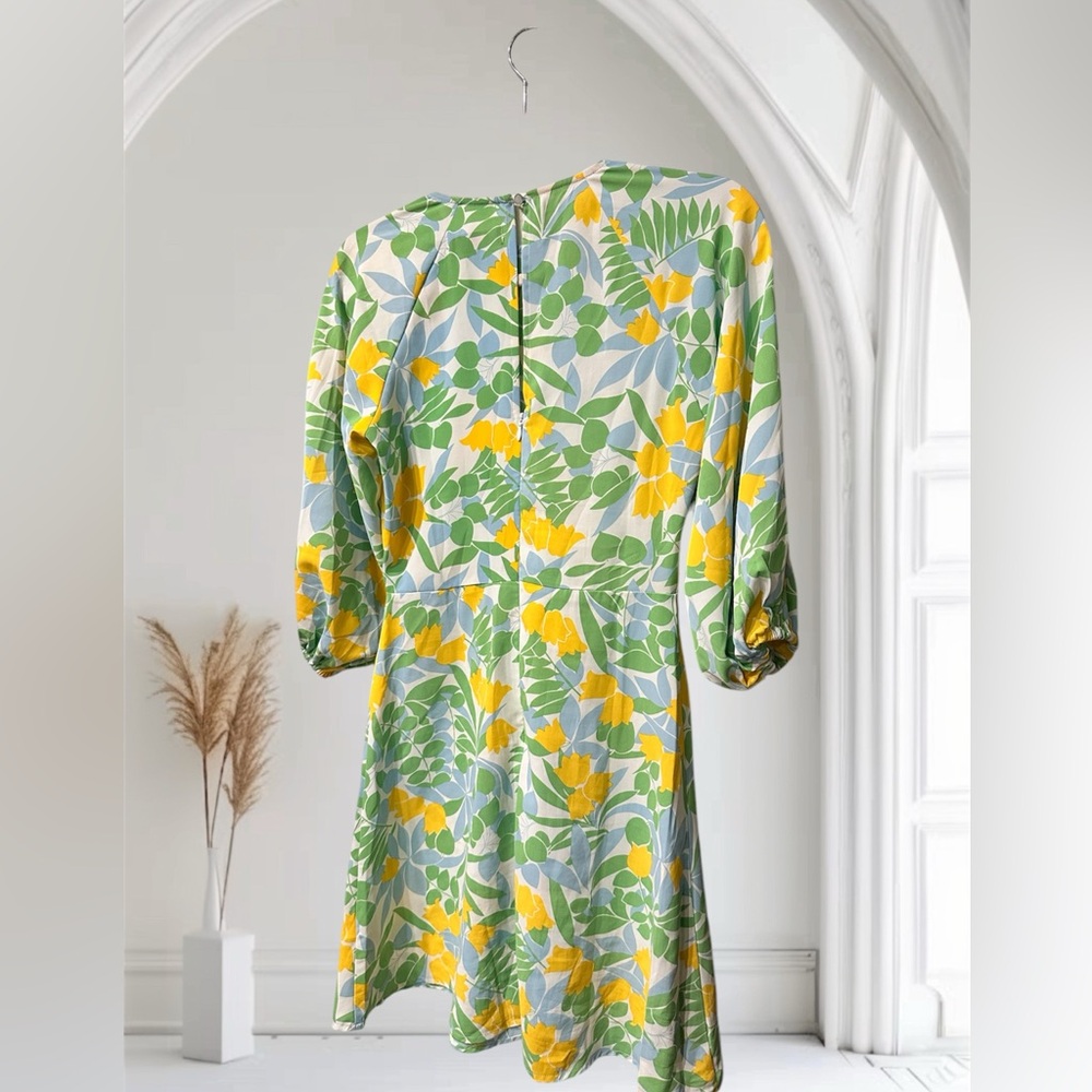 Grey and yellow L/S Dress